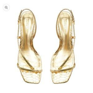 Brand new Heloise Metallic Leather Sandal